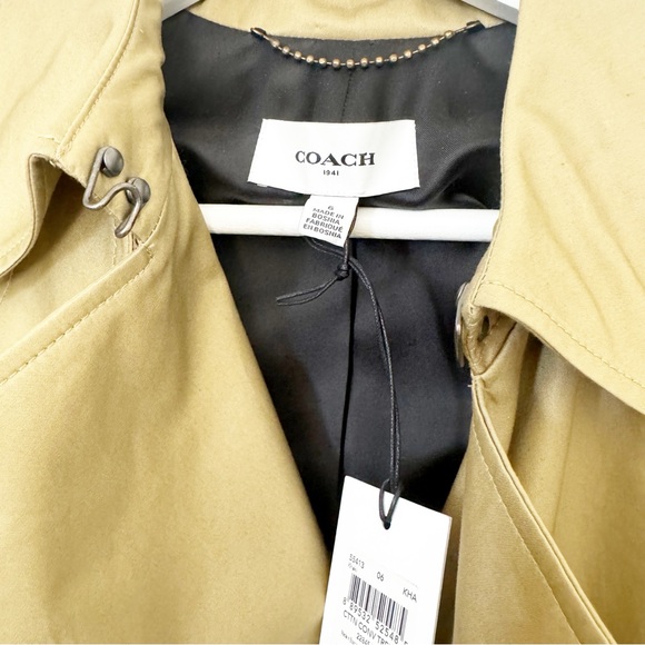 COACH Convertible Khaki Trench Coat Vest BRAND NEW WITH TAGS - Picture 8 of 15